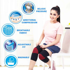 Knee Pain Relief Products Combo : Knee Cap with Knee Heating Pad
