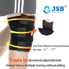 Knee Cap for Pain Relief Support Sleeve Stretchable for Sports Running Cycling Gym Workout (Single Knee) JSB BS61