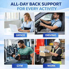 Lumbar Support Belt For Back Lumbo Sacral Belt Contoured LS Belt Support with Double Lock for Women and Men JSB BS55