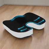 Coccyx Seat Cushion Support for Tailbone Sciatica Lower Back Pain Relief Contoured Orthopedic with Memory Foam for Chair Sitting Comfort JSB MF001