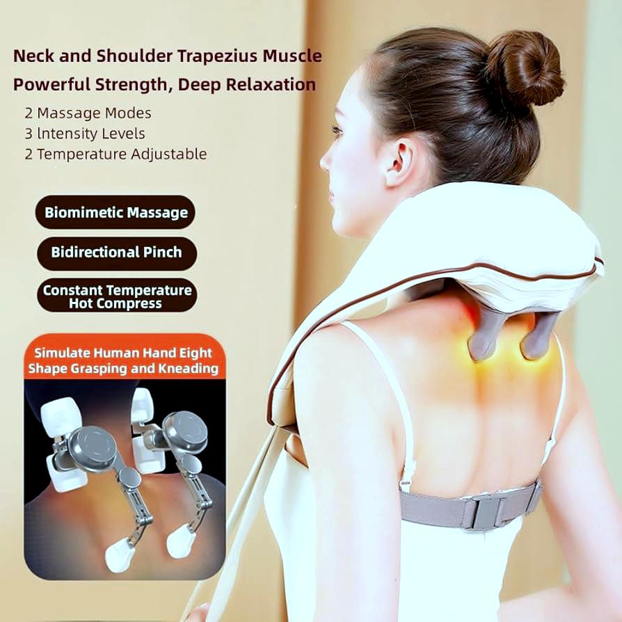 Acupressure Physiotherapy Shoulder Massager 3D with Heat Shiatsu Massage JSB HF144