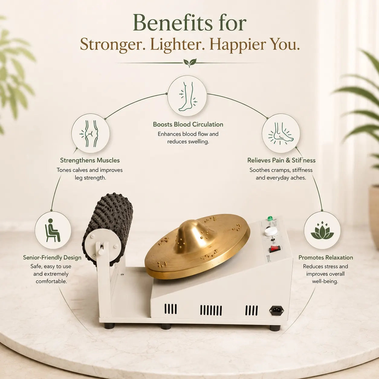 Benefits of JSB Kansa Thali Foot Scrubber Massager Machine Bronze Detox Massager