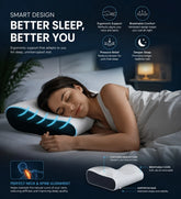 Cervical Pillow For Neck Pain Contoured with Memory Foam