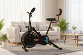 Exercise Cycle with Backrest Support Air Bike for Full Body Exercise