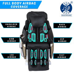 Full Body Airbag Massage Full Body Massage Chair 3D Zero Gravity Recliner For Home - 8 Auto Massage Programs With Bluetooth & Relaxing Heat - Heavy Duty JSB MZ15