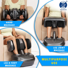 Shiatsu Leg Massager Detachable with Airbag Massage, Foot Roller, Heating, Thigh & Knee Massage JSB HF160