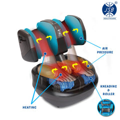 Shiatsu Leg Massager Detachable with Airbag Massage, Foot Roller, Heating, Thigh & Knee Massage JSB HF160