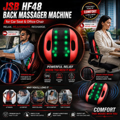 Back Massager for Pain Relief with Kneading For Car Seat and Home Office Chair JSB HF48