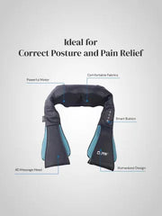 Neck and Shoulder Massager - Shiatsu Massage Roller With Soothing Heat - Home, Office & Car Use - 3D Kneading JSB HF71