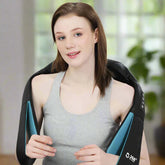 Neck and Shoulder Massager - Shiatsu Massage Roller With Soothing Heat - Home, Office & Car Use - 3D Kneading JSB HF71