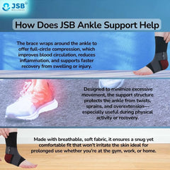Ankle Support Brace for Sports Running Cycling Gym Workout JSB BS10