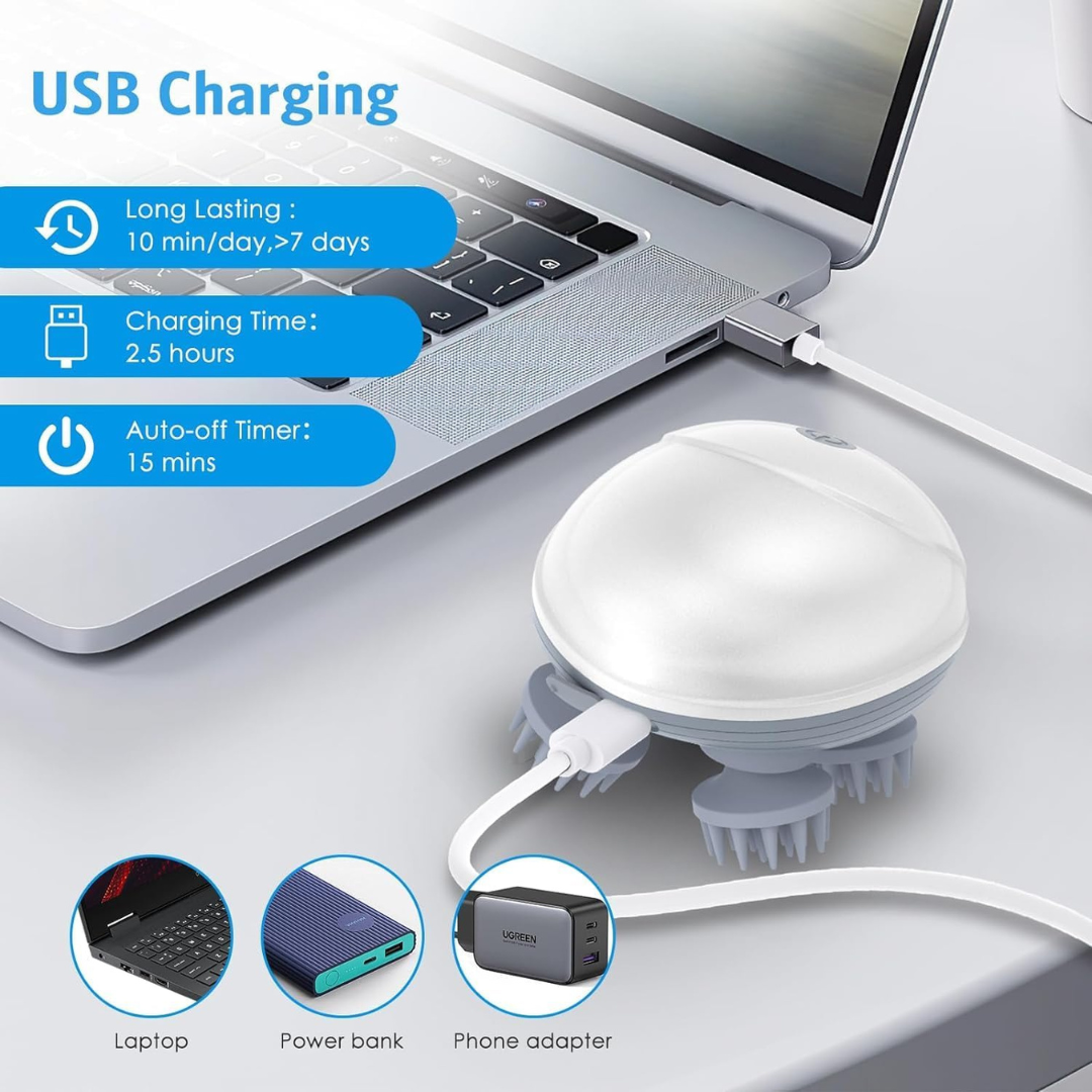 How to Charge Scalp Head Massager Machine JSB HF165