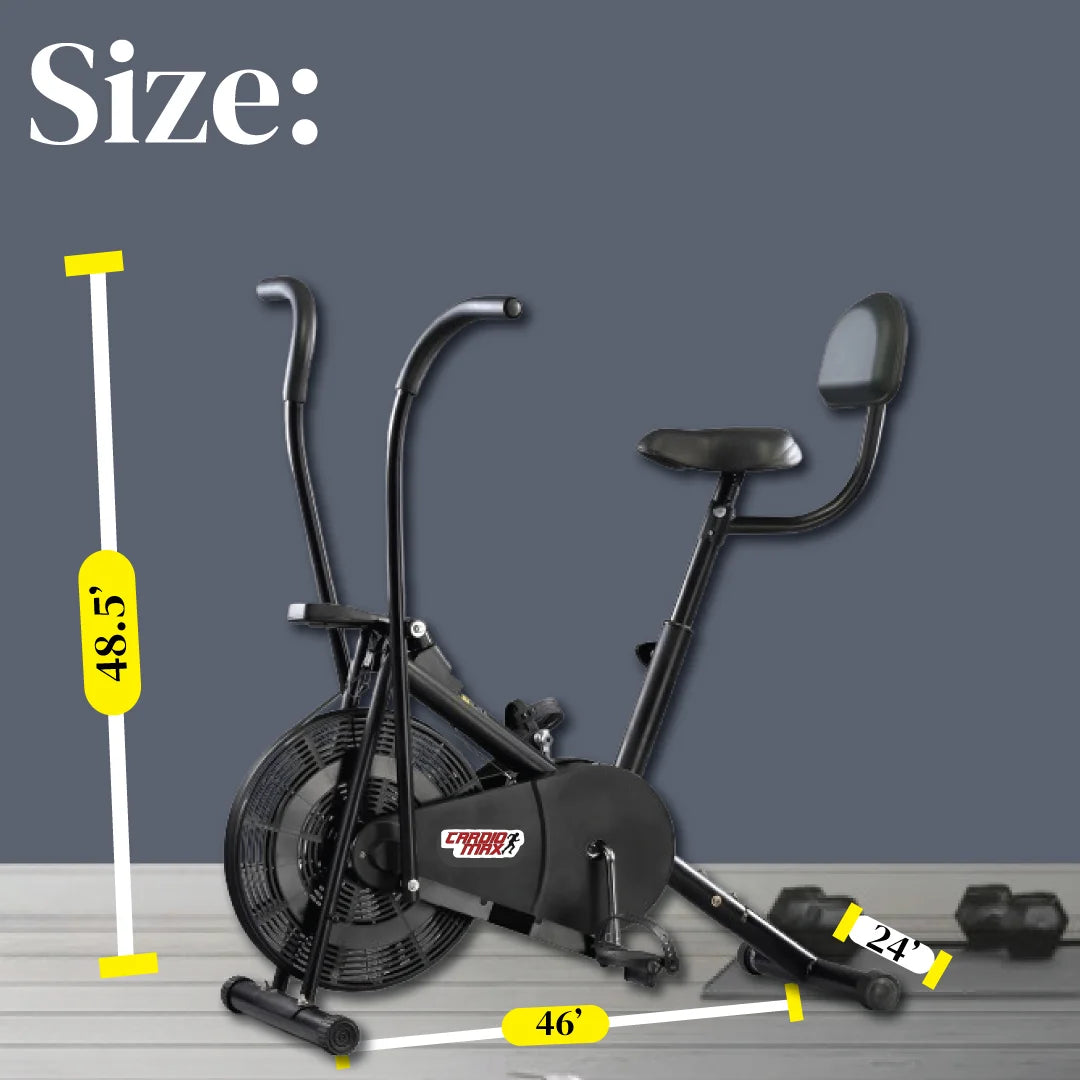 Exercise Cycle with Backrest JSB HF175B dimensions