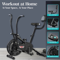 Exercise Cycle with Backrest JSB HF175B for home