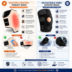 Knee Pain Relief Products Combo : Knee Cap with Knee Heating Pad