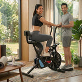 Exercise Cycle with Twister and Backrest Support Air bike for Home Gym - Max User Weight 110KG - Easy Installation - JSB HF175BT