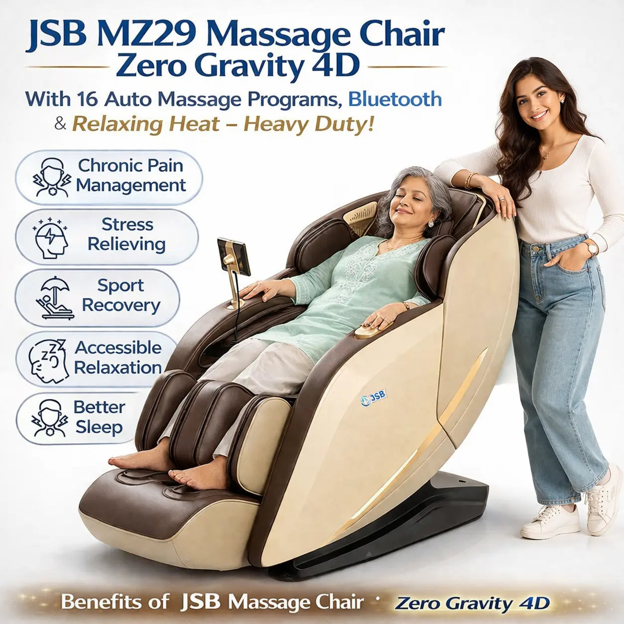 JSB MZ29 4D Zero Gravity Massage Chair