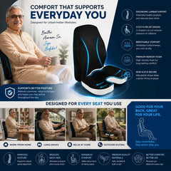 Spine Support Pillow Combo : Coccyx Pillow & Back Rest