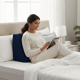 Bed Wedge Pillow Back Cushion Support - Ideal For Relaxed Reading, Sitting on Bed Sofa, Maternity - JSB BS34 Compact