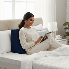 Bed Wedge Pillow Back Cushion Support - Ideal For Relaxed Reading, Sitting on Bed Sofa, Maternity - JSB BS34 Compact