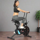 Exercise Cycle Air Bike for Home Knee Mobility Fitness Bike Weight Loss Workout for Full Body Max User Weight 110KG Easy Installation JSB HF175