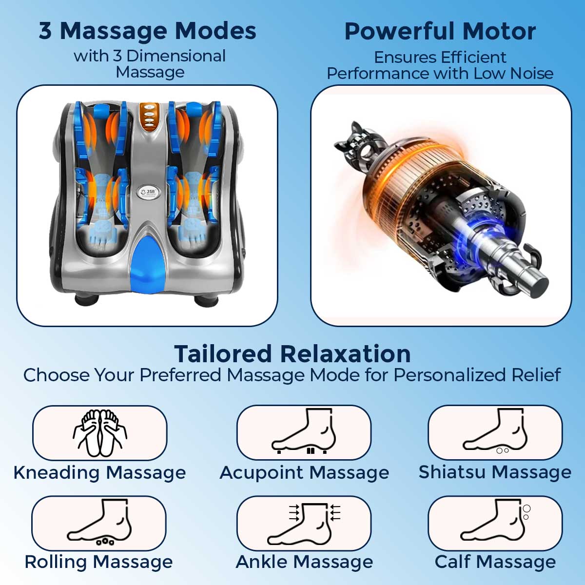 functions of full leg massage machine jsb hf05