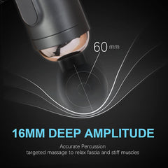 JSB Body Massager Gun Handheld for Pain Relief in Full Body, Neck, Back, Leg & Foot Pain (Black)