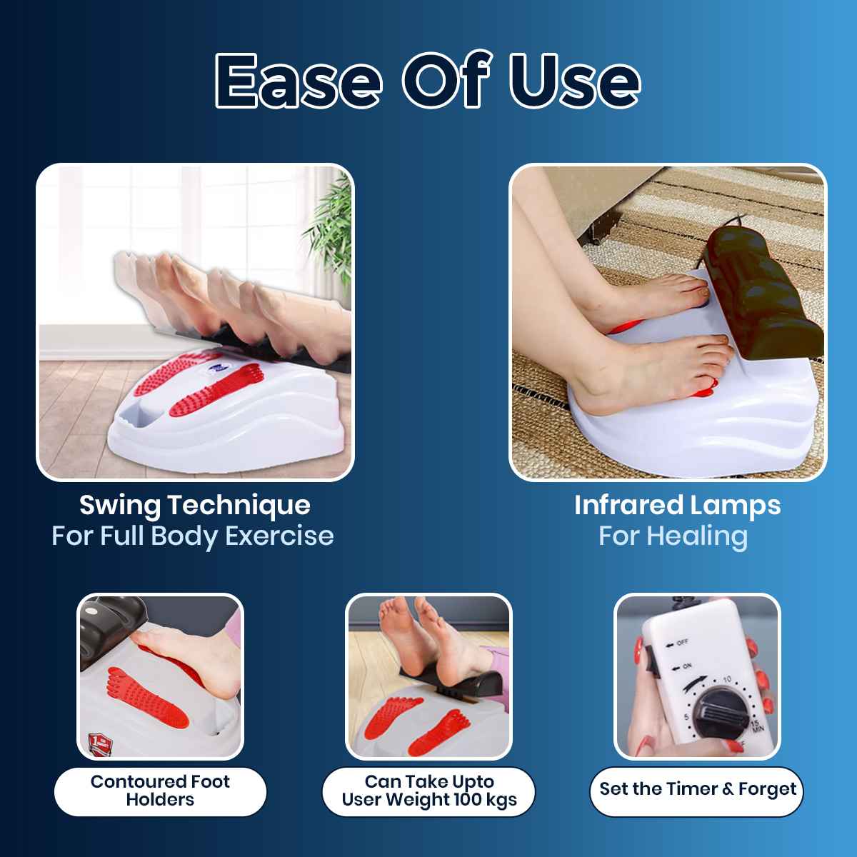 Benefits of JSB EX02 Feet Swing Massager Full Body Exercise Machine for elderly