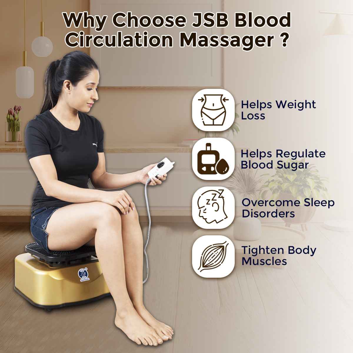 Why choose JSB HF91 Blood Circulation Machine Foot Massager for therapy at home