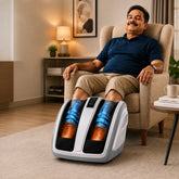 Leg Massage Machine for Foot, Ankle & Calf with Kneading, Soothing Warmth & Reflexology Rollers JSB HF72 Neo