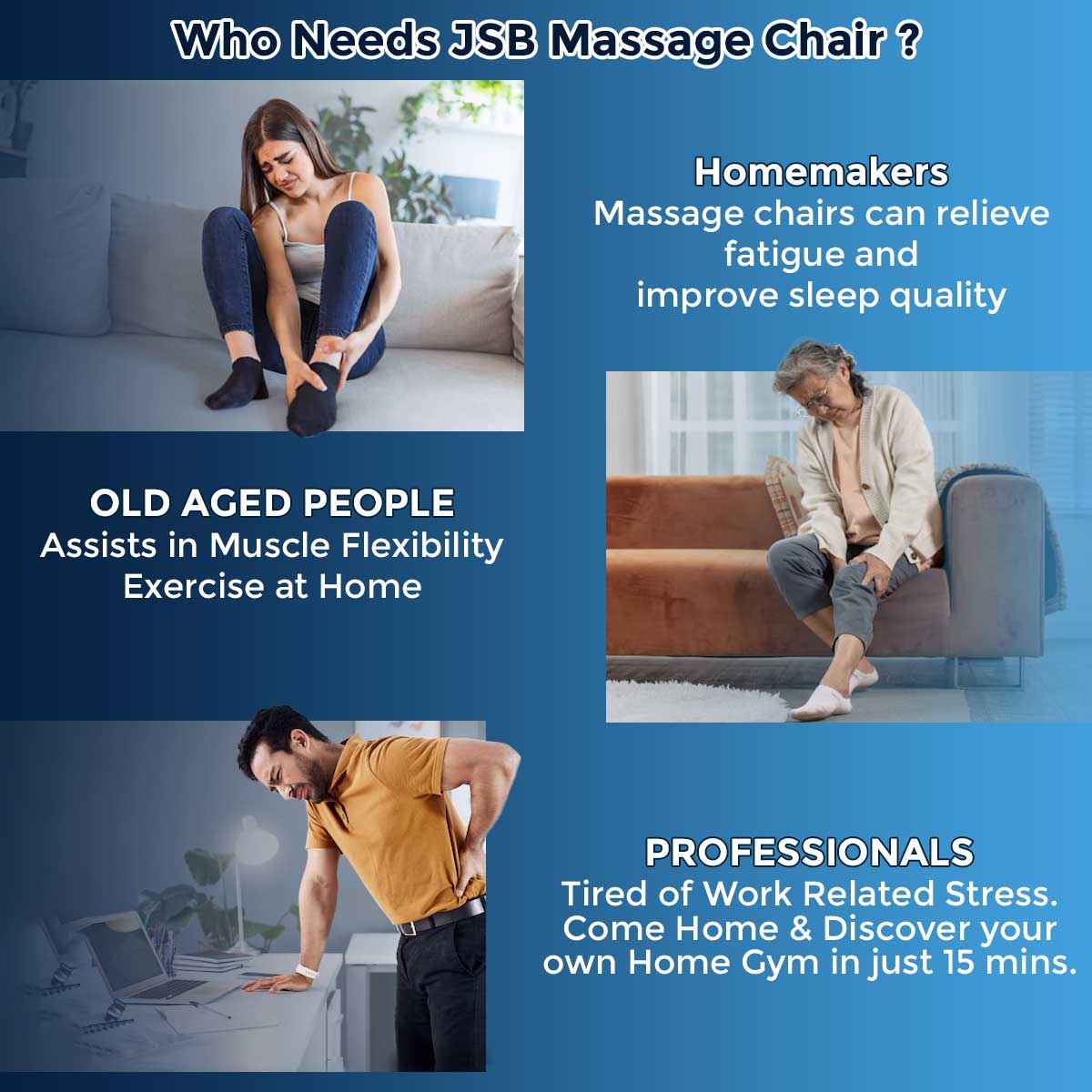 Who needs JSB massage chair