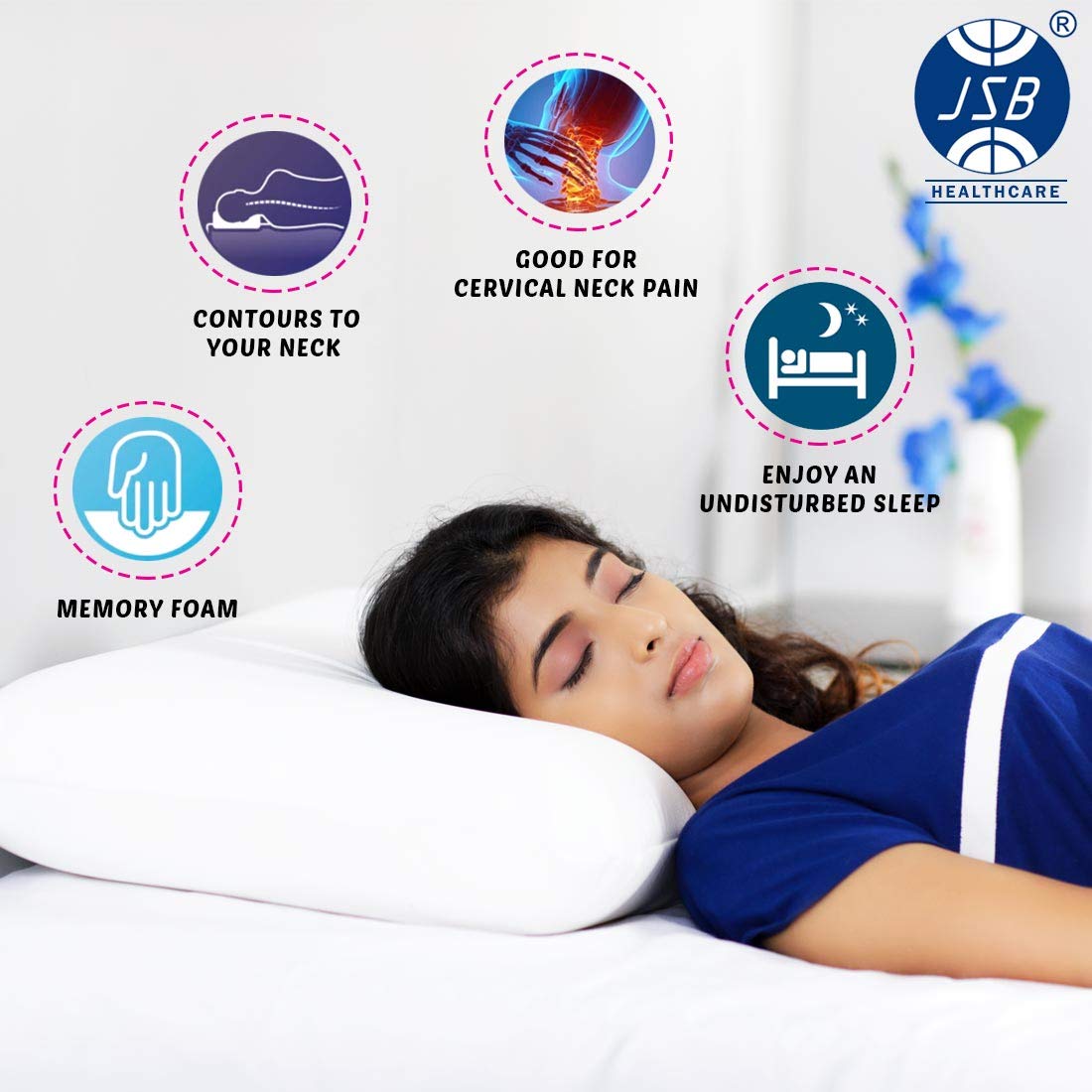 memory foam pillow for better sleep