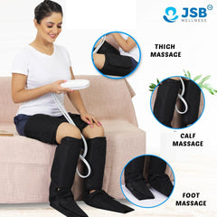 Air Compression Massager Machine with Heat for Foot, Calf, Thighs & Arms Pain Relief JSB HF166