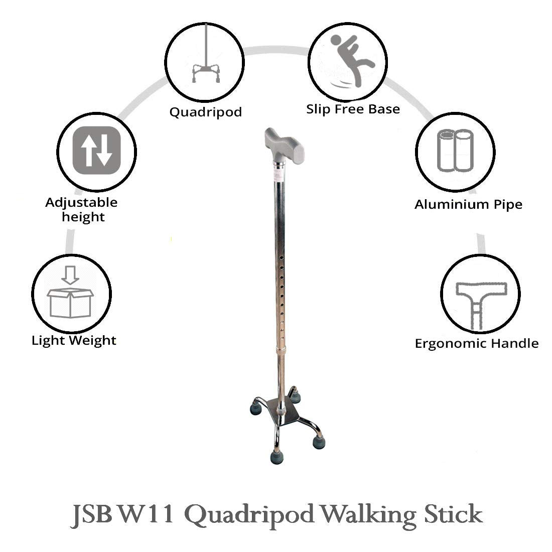 Walking Stick India 4 Leg
