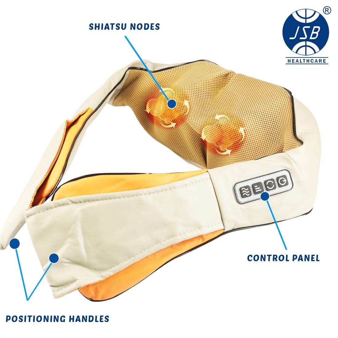 JSB HF71 Neck massager with JSB H04 Neck Heating Pad combo
