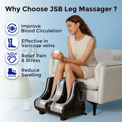 Leg Calf & Foot Massager with Human Hands Like Pressing & Vibration Reflexology JSB HF05 Pro