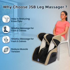 Electric Foot Massager for Home Use in Calf, Foot, Knee, Thighs with Airbags, Heating, Kneading & Foot Roller JSB HF111