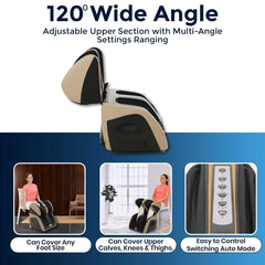 Electric Foot Massager for Home Use in Calf, Foot, Knee, Thighs with Airbags, Heating, Kneading & Foot Roller JSB HF111