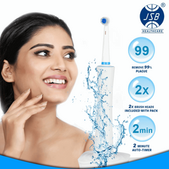 Power Tooth brush Rechargeable Waterproof with 2 Brush Heads