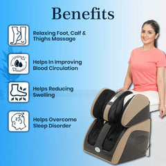 Electric Foot Massager for Home Use in Calf, Foot, Knee, Thighs with Airbags, Heating, Kneading & Foot Roller JSB HF111