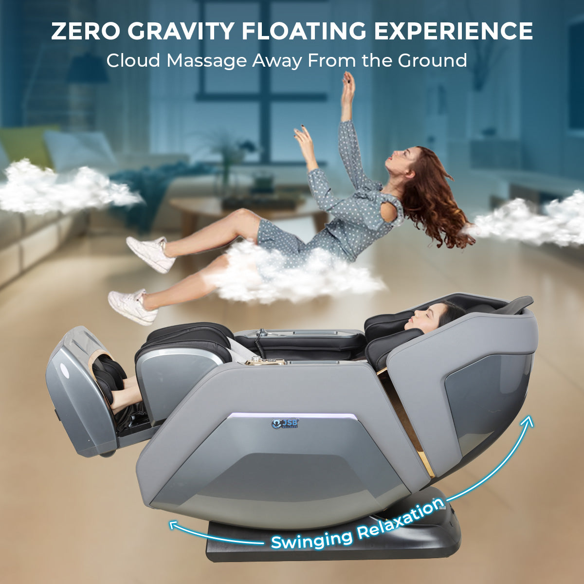 JSB MZ31 Premium 4D+ Massage Chair For Full Body - AI Body Scan - Robot Massage Hand