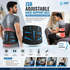 Adjustable Back Support Belt with Heating Pad