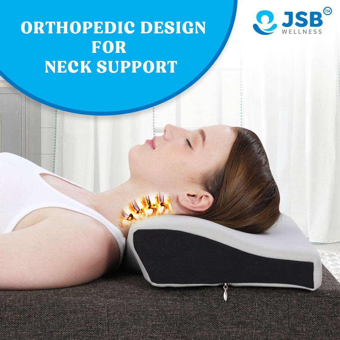 orthopedic cervical pillow for neck pain jsb bs07