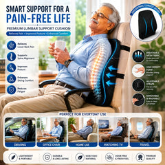 Back Rest for Chair Memory Foam Backrest Cushion Lumbar Support Pain Relief Pillow for Office Chair and Car Seat Mesh Breathable Cover JSB MF10
