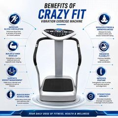 Benefits of Crazy Fit Massager Full Body Vibration Machine Workout for Home & Gym JSB HF14