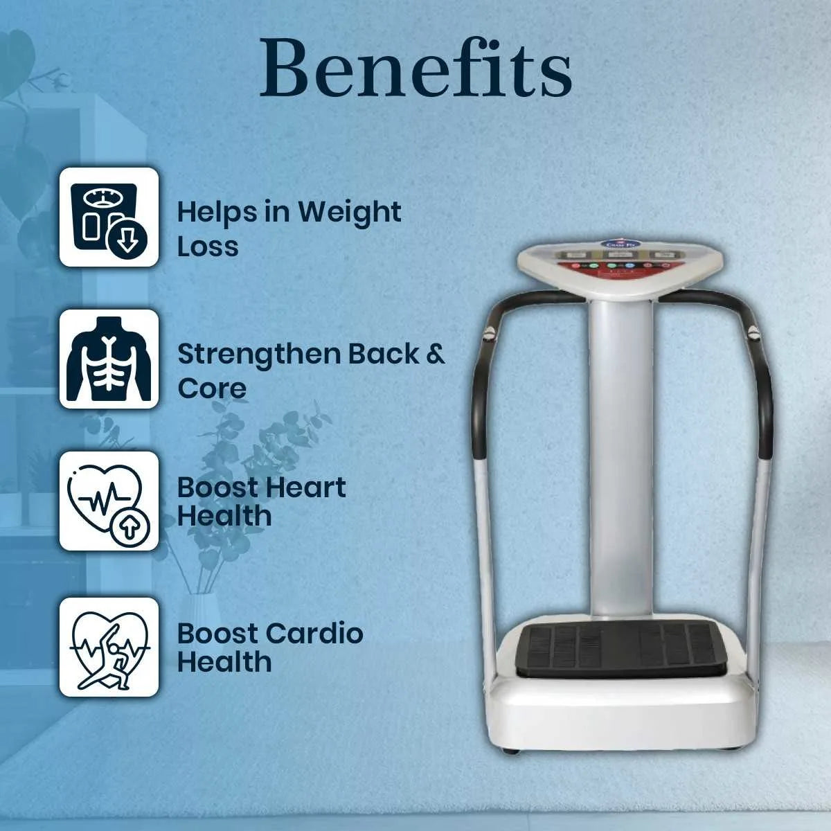 Crazy Fit Massager Full Body Vibration Machine Workout for Home & Gym - 99 Speed Levels - Suitable for All Ages - for Weight Loss & Calorie Burning JSB HF14