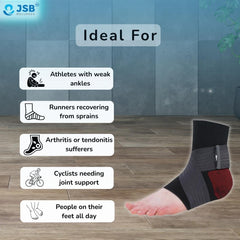 Best Ankle Support Brace for Sports Running Cycling Gym Workout JSB BS10