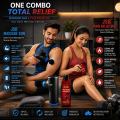 Body Pain Relief Products Combo Massage Gun and Pain Relief Oil