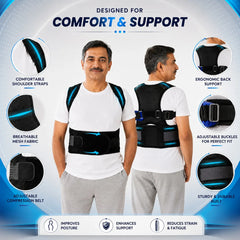 Comfort and Support with Posture Corrector Belt for Elderly Men & Women Lightweight Daily Use Back Shoulder Support Brace JSB BS63