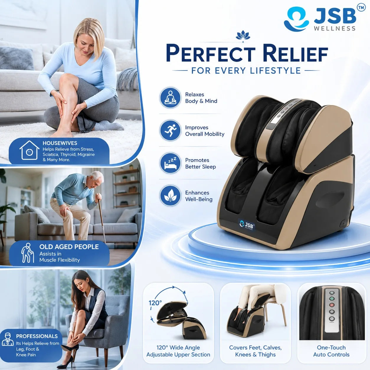 Comfort from Foot Pain for Women Old Age People Working Individuals